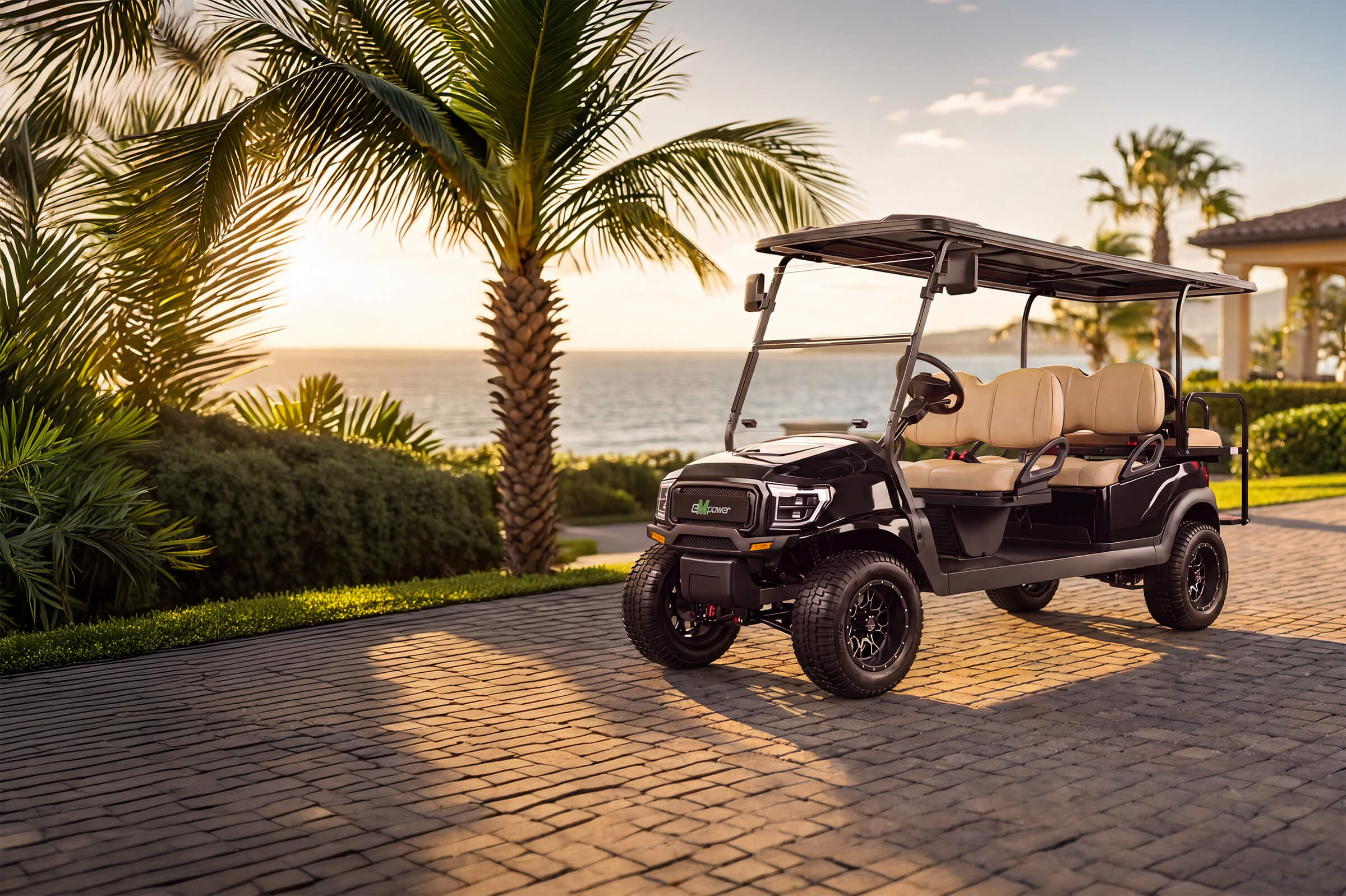 eMpower street legal cart in a driveway